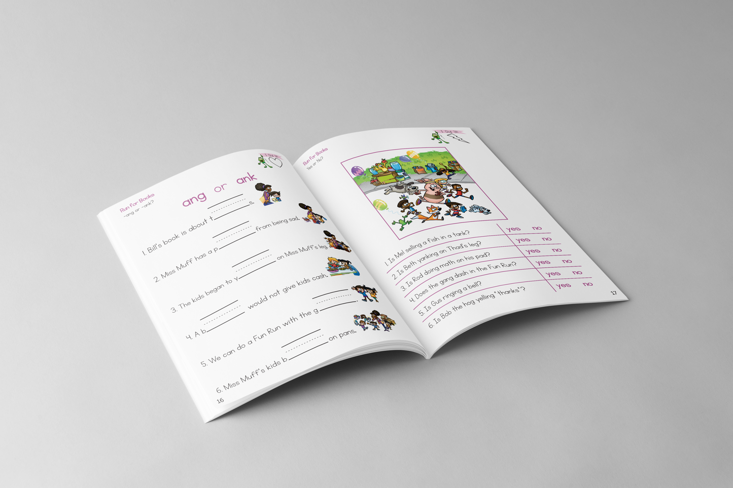 -ang -ank Decodable Books and Workbook Set