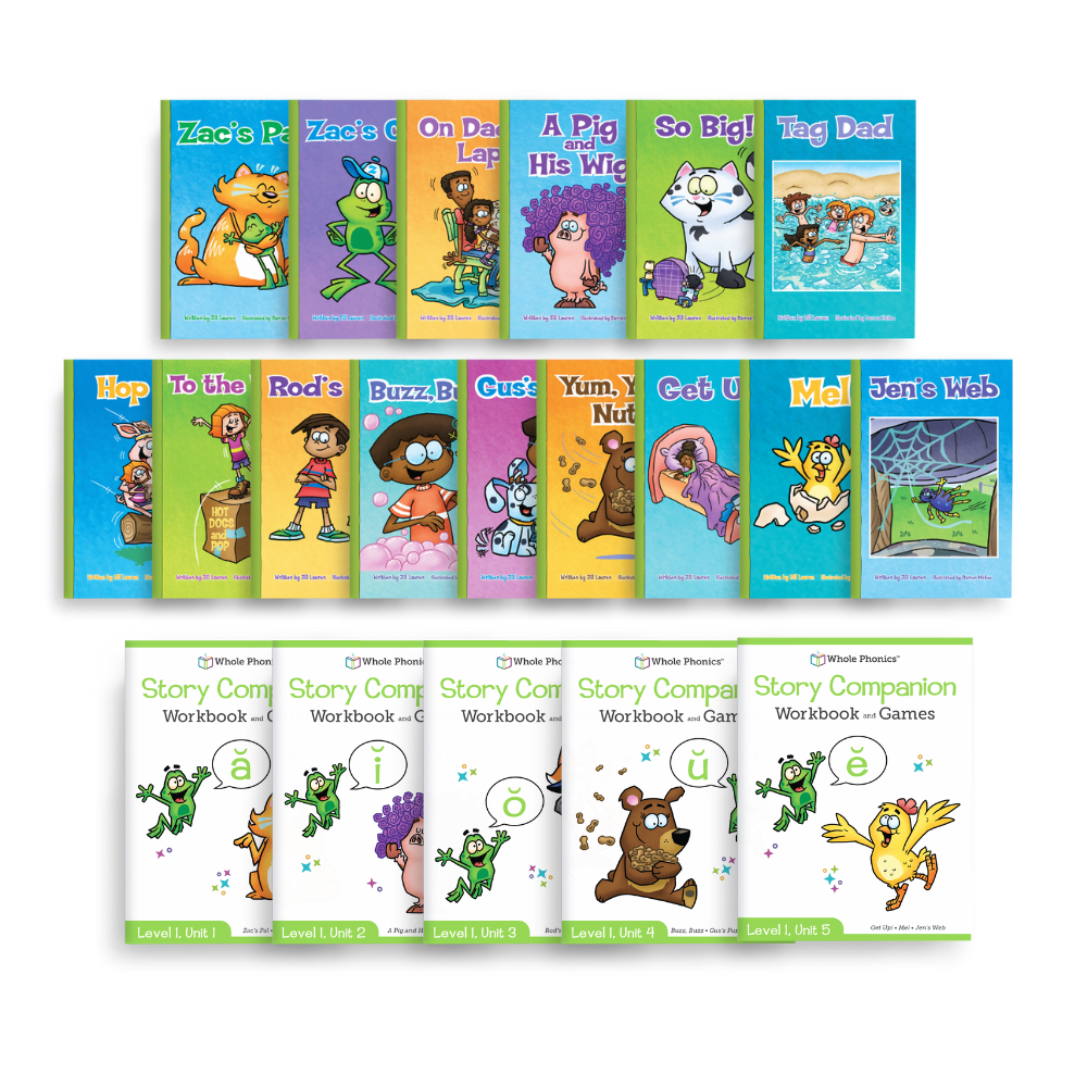 Short Vowel Decodable Books and Workbook Set