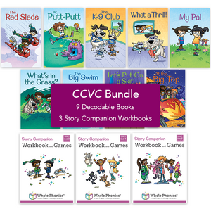 CCVC Bundle (l-blends, r-blends, s-blends) – 9 Decodable Books and 3 Workbooks