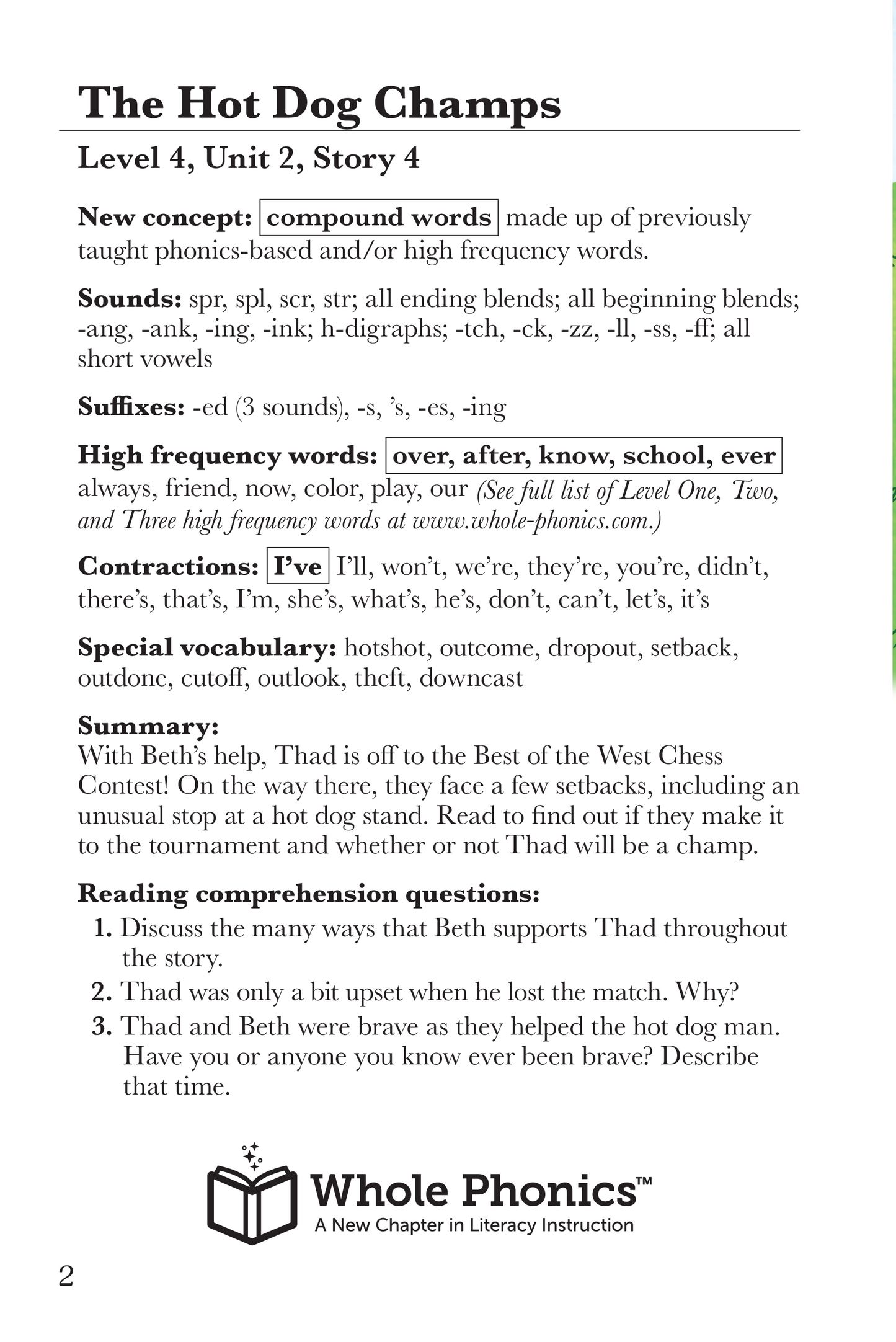 The Beth and Thad Adventures Chapter Book