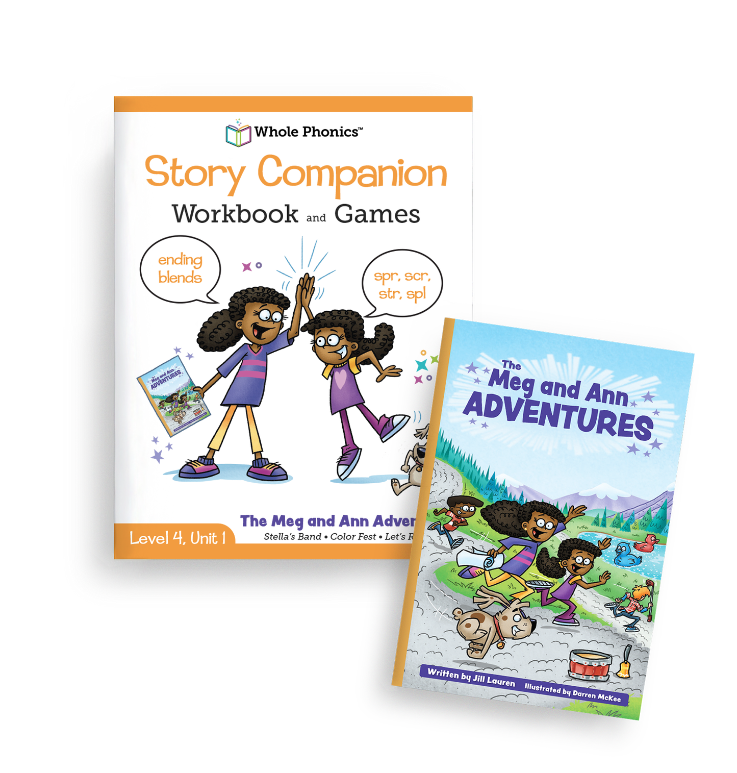 The Meg and Ann Adventures Chapter Book and Workbook Set - Ending Blends and Clusters