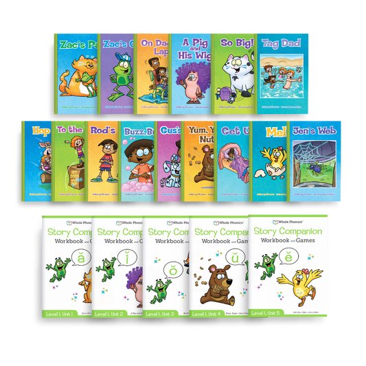 Short Vowel Decodable Books and Workbook Set