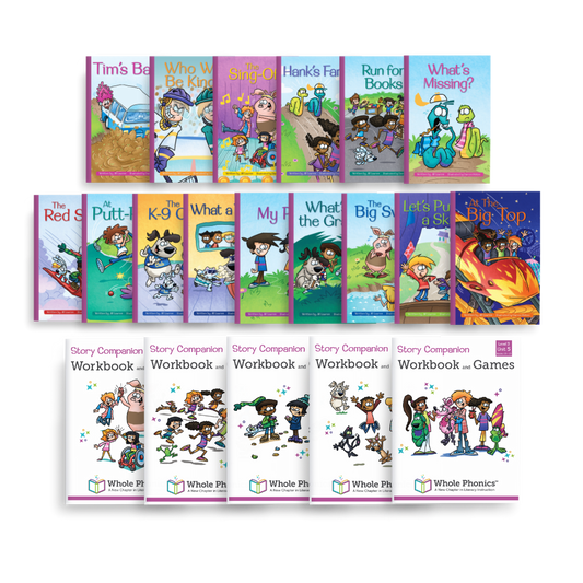 Glued Sounds & CCVC Decodable Books and Workbooks Set