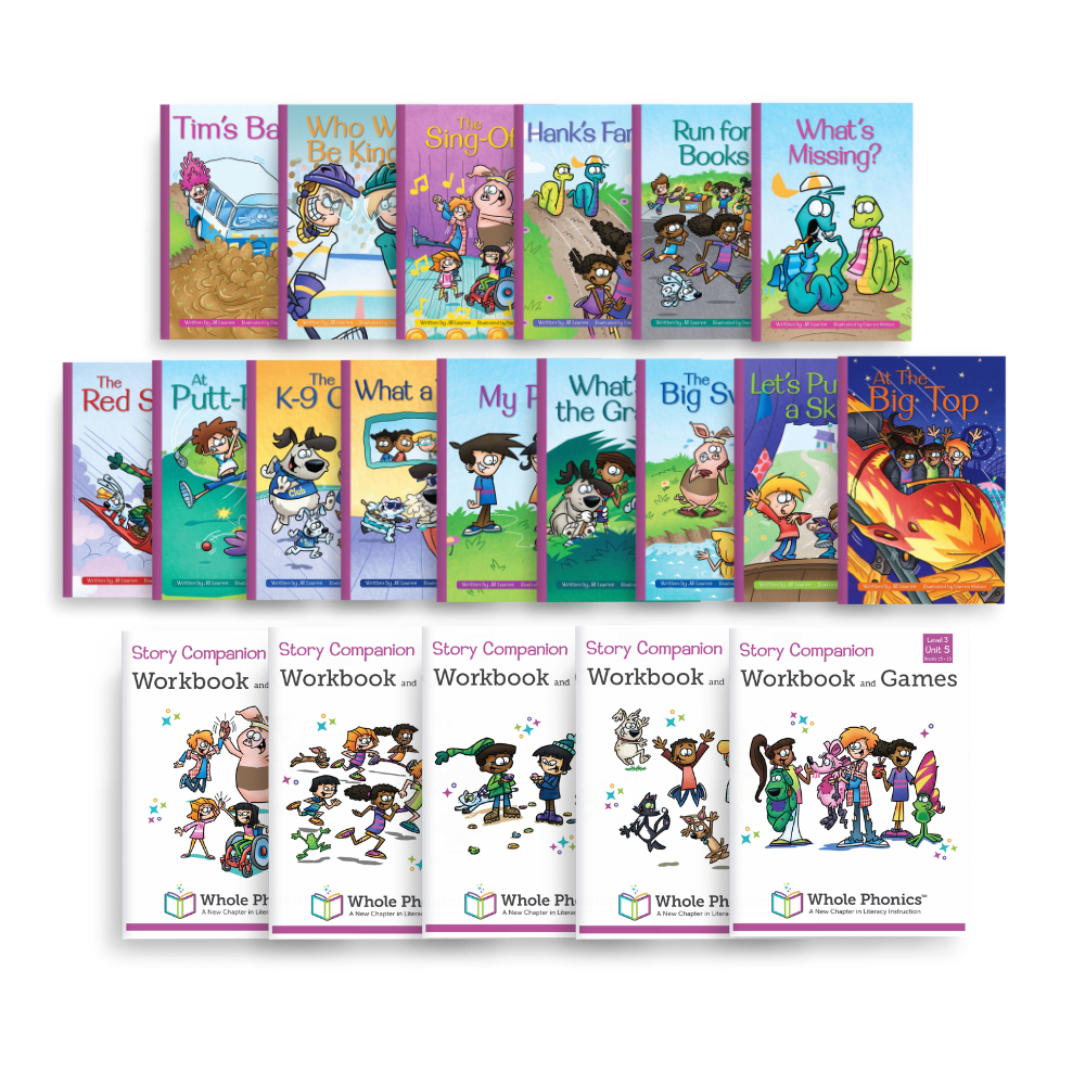 Glued Sounds & CCVC Decodable Books and Workbooks Set