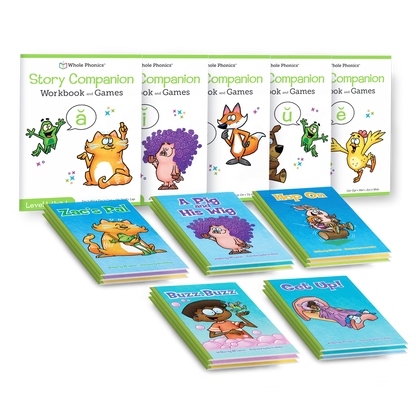 Short Vowel Decodable Books and Workbook Set