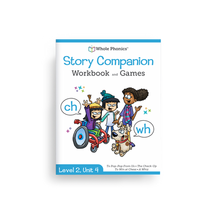 Ch + Wh Decodable Books and Workbook Set (Level 2, Unit 4) - 5 Items