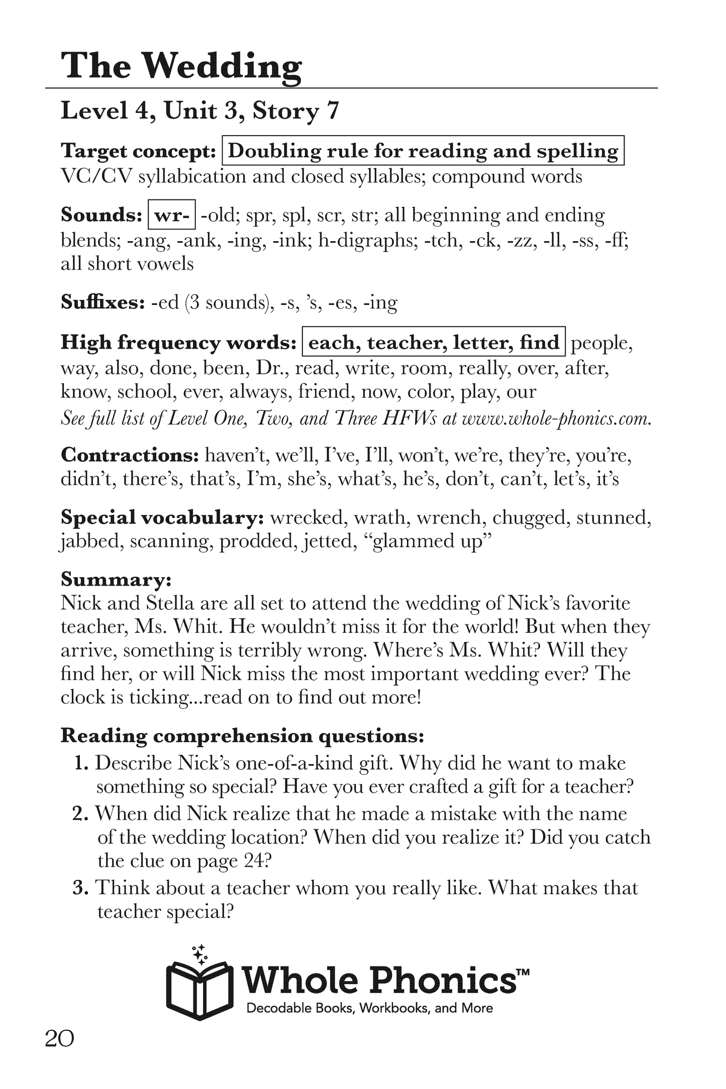 Nick and Stella Adventures Chapter Book - Level 4, Unit 3 Chapter Book