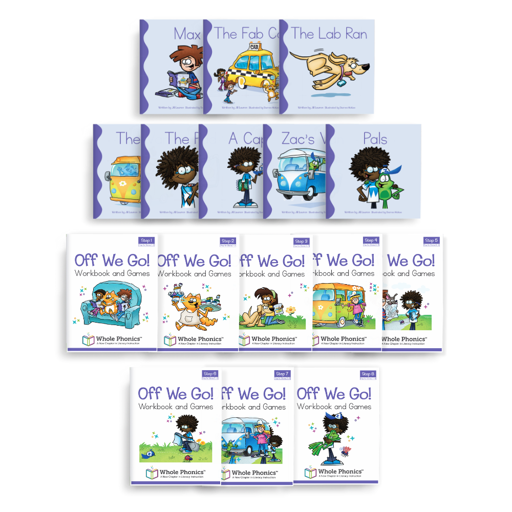 Off We Go! Complete Set, Readers and Workbooks – Whole Phonics™