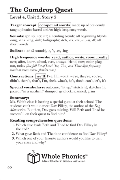 The Beth and Thad Adventures Chapter Book  —  Compound Words (Level 4, Unit 2)