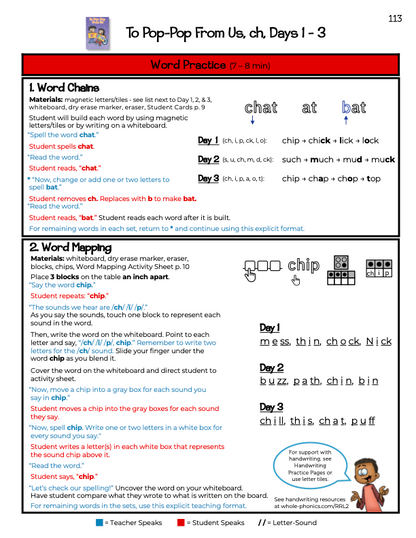 Reading Ready for Whole Phonics Teacher Guide, Level 2