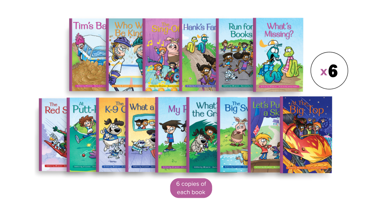 Small Group Glued Sounds & CCVC Decodable Book Set (90 items)