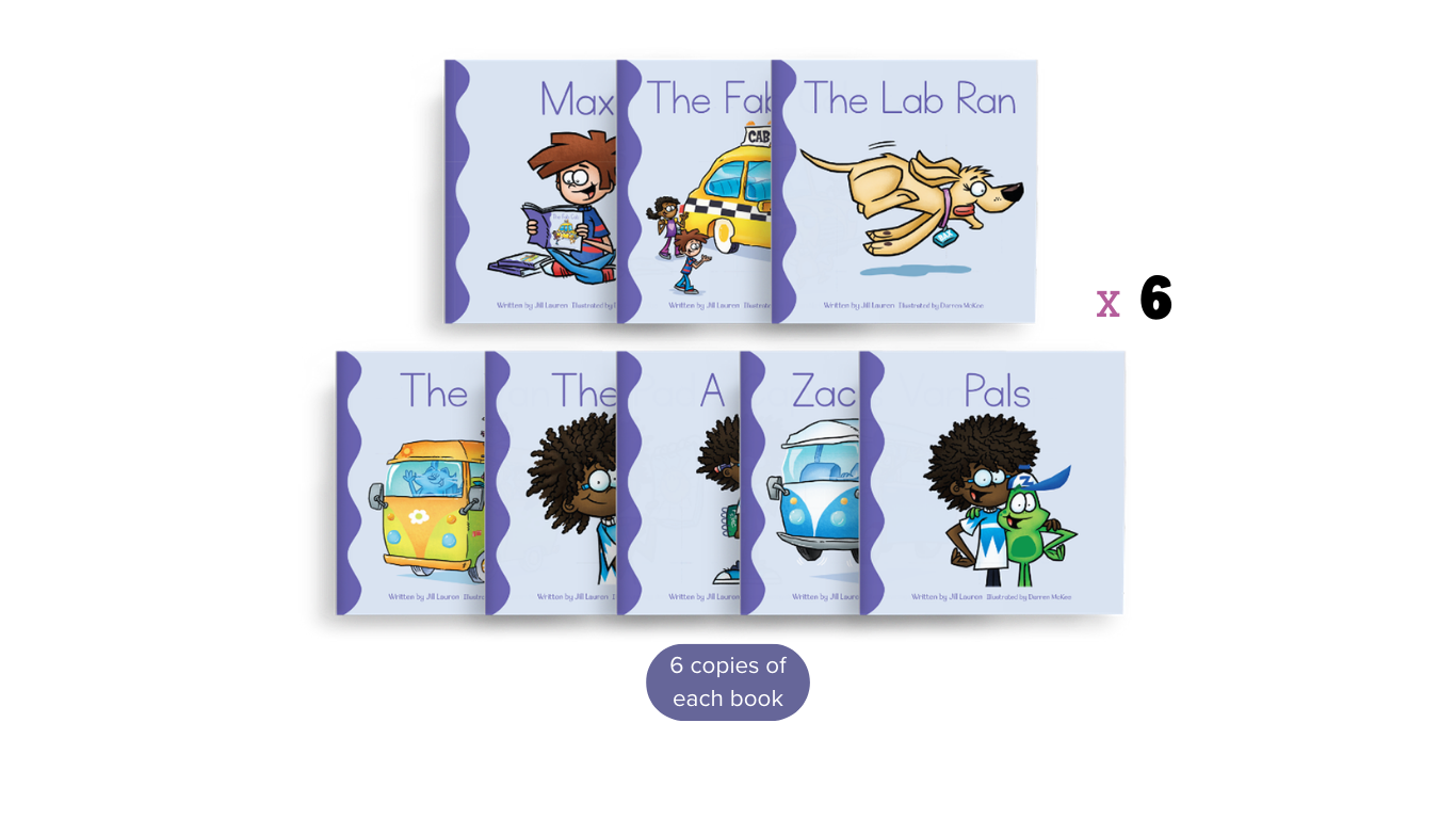 Small Group Off We Go! Decodable Books Set (48 items)