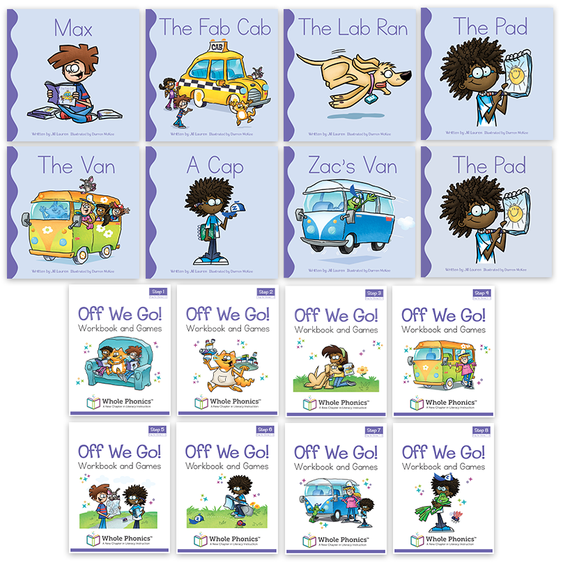 Off We Go! Complete Set, Readers and Workbooks – Whole Phonics™