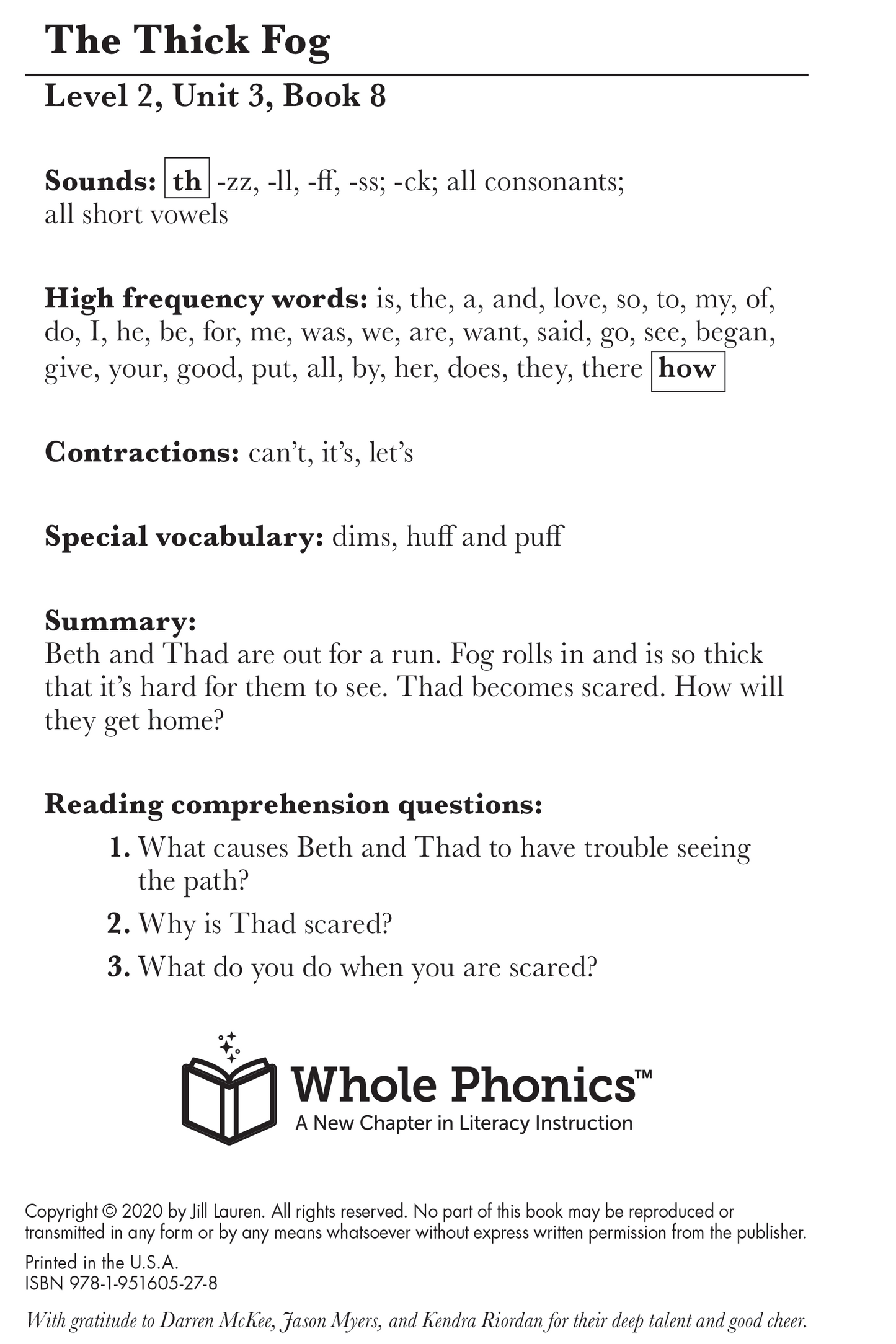 Th Decodable Books and Workbook Set (Level 2, Unit 3) - 4 Items