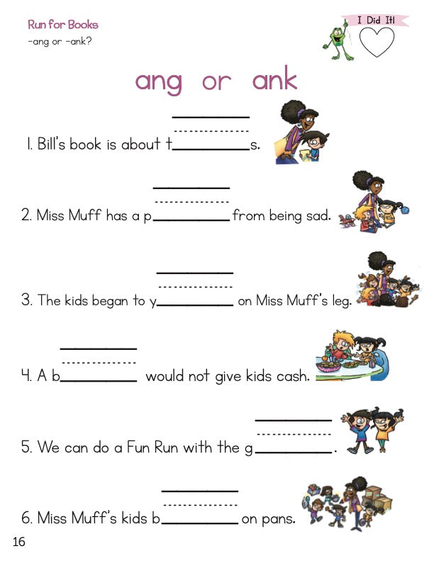 -ang -ank Workbook